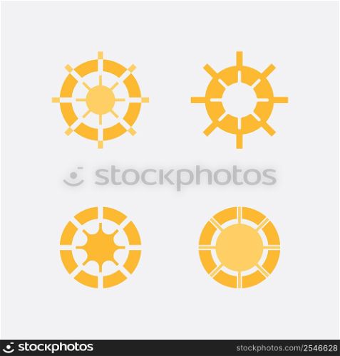 Sun and summer Vector illustration Icon Logo Template design