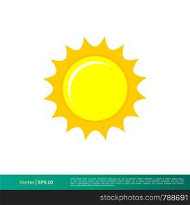 Sun Burn Vector Icon Logo Template Illustration Design. Vector EPS 10.