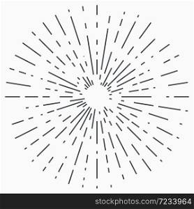 Sun burst, star burst sunshine. Radiating from the center of thin beams, lines. Abstract explosion, speed motion lines from the middle, radiating sharp. Sun burst, star burst sunshine. Radiating from the center of thin beams, lines