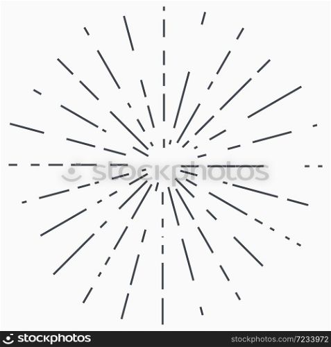 Sun burst, star burst sunshine. Radiating from the center of thin beams, lines. Abstract explosion, speed motion lines from the middle, radiating sharp. Sun burst, star burst sunshine. Radiating from the center of thin beams, lines