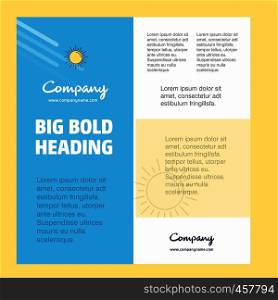 Sun Business Company Poster Template. with place for text and images. vector background