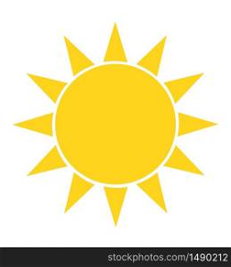 Sun cartoon icon vector illustration isolated on white background eps 10. Sun cartoon icon vector illustration isolated on white background