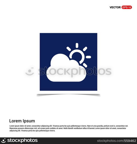 Sun Cloud Icon - Blue photo Frame