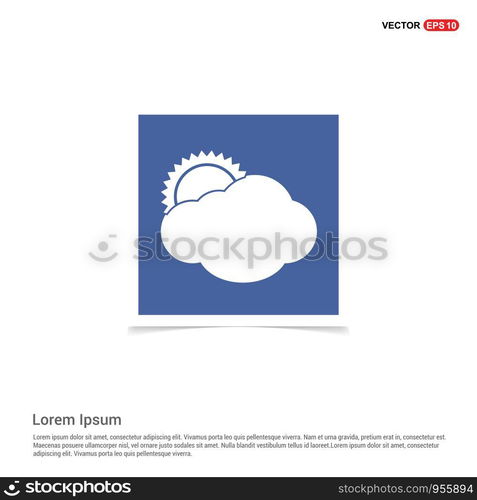 Sun Cloud Icon - Blue photo Frame