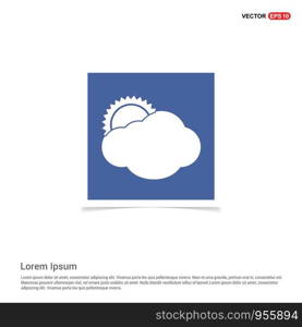 Sun Cloud Icon - Blue photo Frame