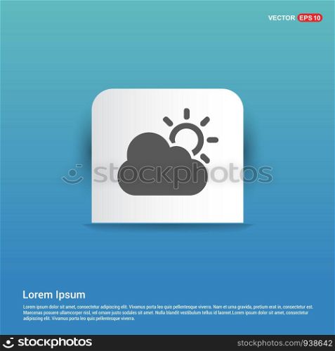 Sun Cloud Icon - Blue Sticker button