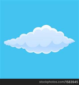 Sun cloud icon. Cartoon of sun cloud vector icon for web design isolated on white background. Sun cloud icon, cartoon style