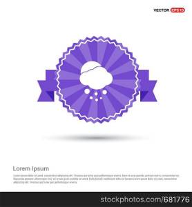 Sun Cloud Icon - Purple Ribbon banner
