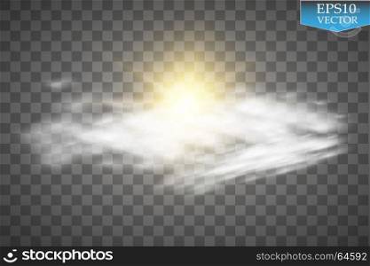 Sun, Clouds and Sky Forecast Background. Cool Weather Transparent Space. Sunshine. Vector illustration. Sun, Clouds and Sky Forecast Background. Cool Weather Transparent Space. Sunshine. Vector illustration. eps 10
