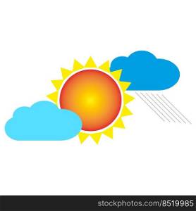 Sun clouds rain. Vector illustration. stock image. EPS 10.. Sun clouds rain. Vector illustration. stock image. 