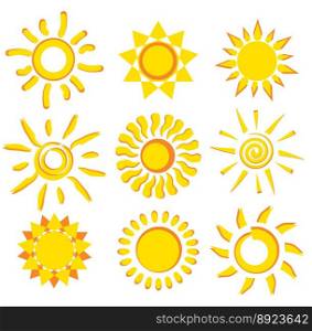 Sun collection vector image