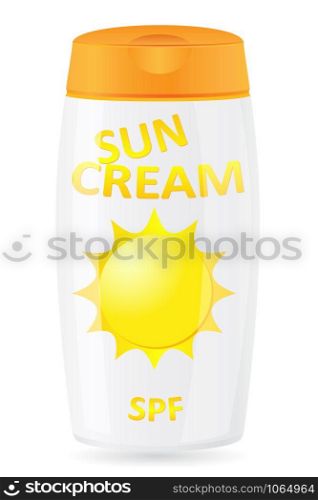 sun cream vector illustration isolated on white background