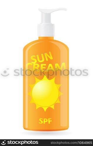sun cream vector illustration isolated on white background