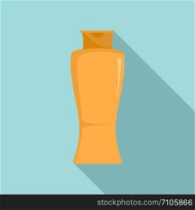 Sun creme bottle icon. Flat illustration of sun creme bottle vector icon for web design. Sun creme bottle icon, flat style