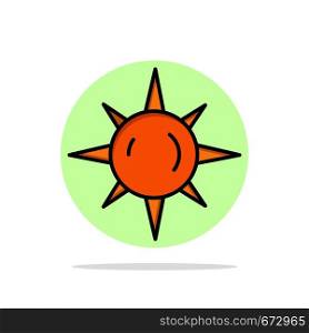 Sun, Day, Light Abstract Circle Background Flat color Icon