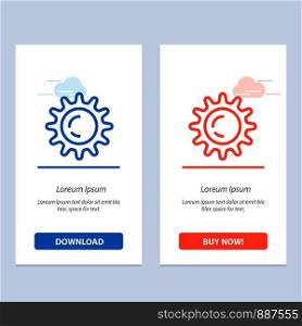 Sun, Day, Light Blue and Red Download and Buy Now web Widget Card Template