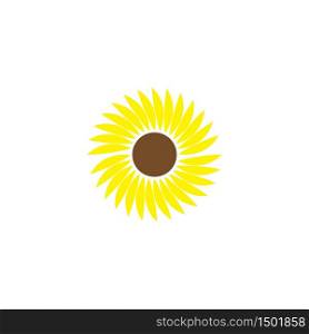sun flower illustration logo vector