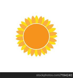 sun flower illustration logo vector