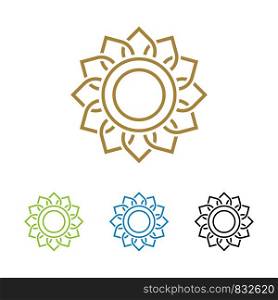 Sun Flower Set Logo Template Illustration Design. Vector EPS 10.