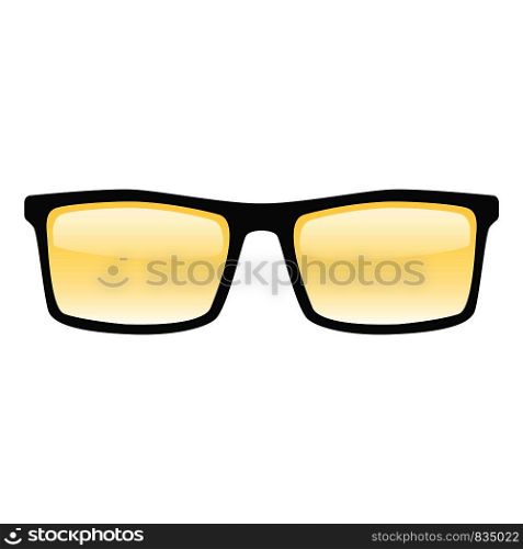Sun glasses mockup. Realistic illustration of sun glasses vector mockup for web design isolated on white background. Sun glasses mockup, realistic style