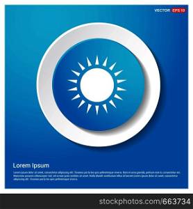 Sun Icon Abstract Blue Web Sticker Button - Free vector icon