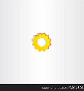 sun icon abstract yellow flower symbol sign