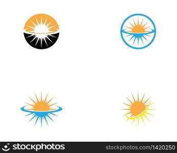 Sun icon and symbol vector template
