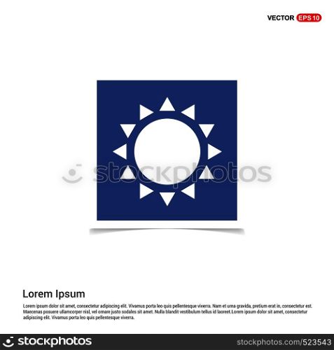 Sun Icon - Blue photo Frame
