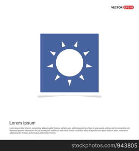 Sun Icon - Blue photo Frame