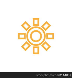 Sun icon design template vector isolated illustration. Sun icon design template vector isolated