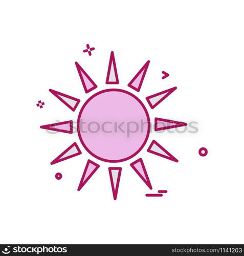 Sun icon design vector