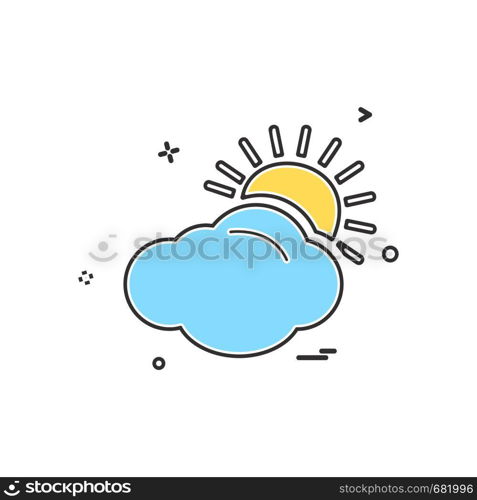 Sun icon design vector