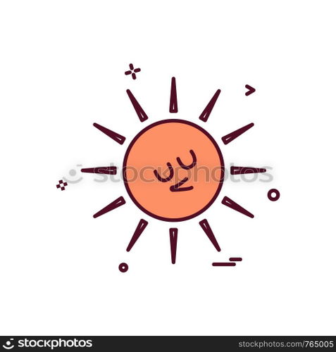 Sun icon design vector