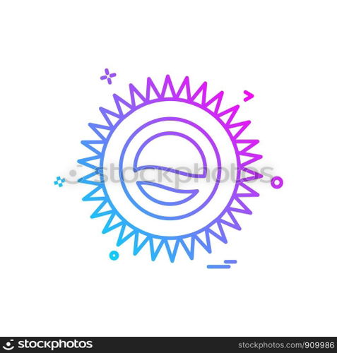 Sun icon design vector