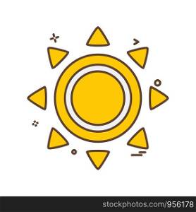 Sun icon design vector