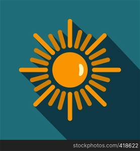 Sun icon. Flat illustration of sun vector icon for web. Sun icon, flat style