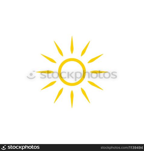 Sun icon graphic design template vector isolated. Sun icon graphic design template vector