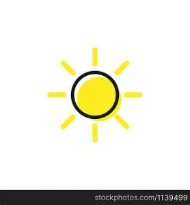 Sun icon graphic design template vector isolated. Sun icon graphic design template vector