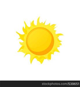 Sun icon in cartoon style on a white background. Sun icon in cartoon style