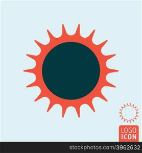 Sun icon isolated. Sun icon. Abstract sun symbol. Vector illustration