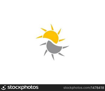 Sun icon logo vector