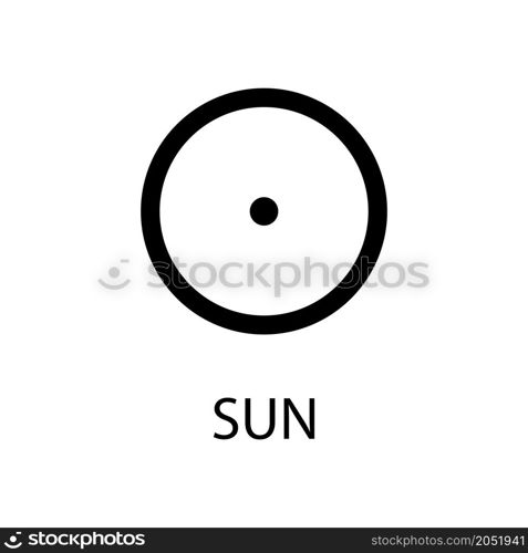 Sun icon. Planet symbol. Vector black sign on white. Astrological calendar. Jyotisha. Hinduism, Indian or Vedic astrology horoscope.. Sun icon. Planet symbol. Vector black sign on white. Astrological calendar. Jyotisha. Hinduism, Indian or Vedic astrology horoscope