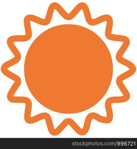 Sun icon set on white background