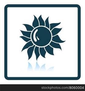 Sun icon. Shadow reflection design. Vector illustration.