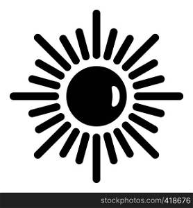 Sun icon. Simple illustration of sun vector icon for web. Sun icon, simple style