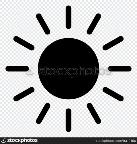 Sun icon. Solar icon. Sun icon for weather design. Trendy summer symbol. Vector illustration