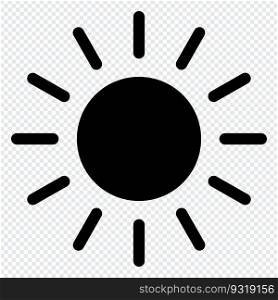Sun icon. Solar icon. Sun icon for weather design. Trendy summer symbol. Vector illustration
