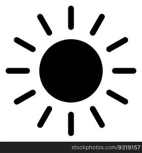Sun icon. Solar icon. Sun icon for weather design. Trendy summer symbol. Vector illustration