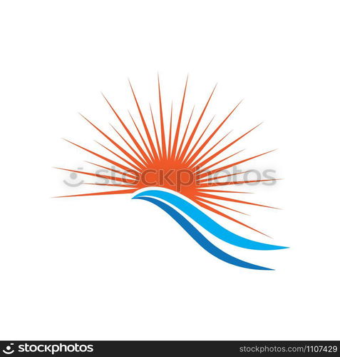 Sun icon Vector Illustration design Logo template