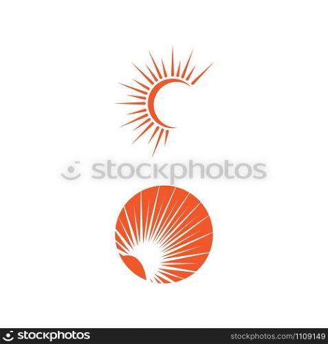 Sun icon Vector Illustration design Logo template